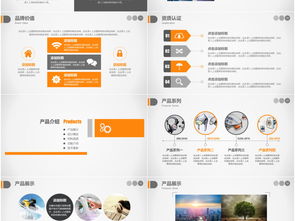 2019橙色动感科技企业宣传品牌推广模板PPT 助力软件开发企业高效展示